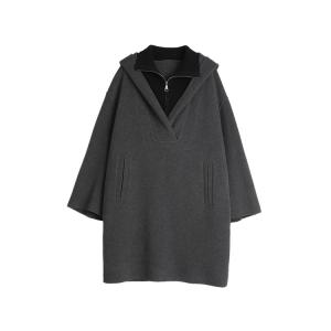 ELLE Пальто женское Medium Gray Lapel Moderate
