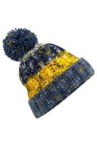 Шапка с помпоном «Штопор» Beechfield, мультиколор