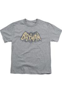 Футболка с коротким рукавом для детей с логотипом классического сериала "Бэтмен" Gildan, Athletic Heather