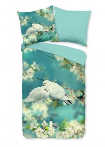 Двустороннее постельное белье 135x200 см, зеленый/бирюзовый