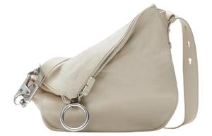 Сумка через плечо из телячьей кожи для женщин серо-белая Burberry