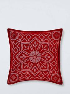 Подушка для вышивки крестиком со снежинкой John Lewis, Red