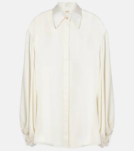 Бам шифоновая рубашка Khaite, кремовый