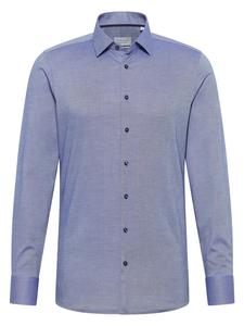 Рубашка приталенного кроя темно-синего цвета Eterna