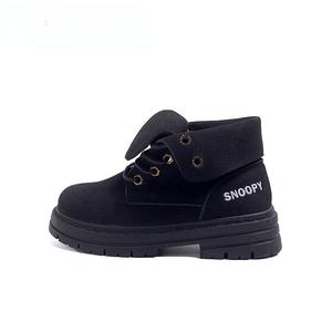 Противоскользящие и износостойкие дышащие детские ботинки SNOOPY, черный
