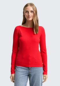 Топ TOM TAILOR DENIM MIT U-BOOT-AUSSCHNITT, Brilliant Red/Red