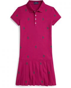 Платье Polo Ralph Lauren Kids Polo Pony Stretch Mesh Polo Dress, цвет Preppy Pink