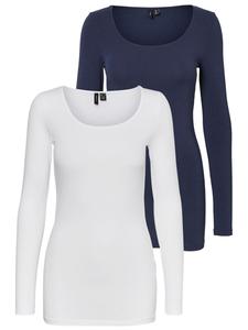 Футболка с длинным рукавом 2Er Pack Vero Moda, синий