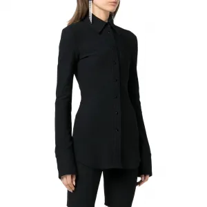 Alexander Wang Рубашка Women's Black Lapel Moderate Others