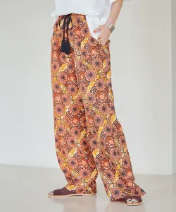 Простые широкие брюки с узором батик от Suu Coen, цвет Orange
