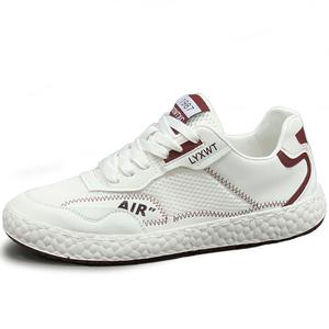 Нескользящие, износостойкие, дышащие, легкие, низкие повседневные туфли для мужчин SENJIALUO, White Burgundy