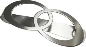 Застежка декоративная GARDINIA "Ерш застежка Infinity двойное кольцо", (1 шт.), для сборки и драпировки 13,5х5,5 см, цвет silberfarben