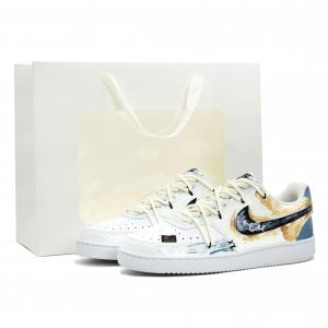 Nike Court Vision 1 - удобные, универсальные, модные низкие скейтбордистские кроссовки унисекс, сине-белый