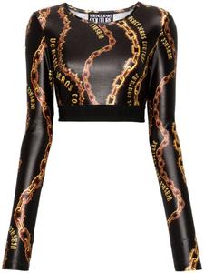 Versace Jeans Couture укороченный топ Chain Couture, черный