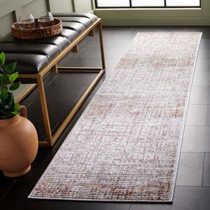 Ковер-ковер-дорожка SAFAVIEH, 67 x 275 см, коллекции Palma, бежевый и коричневый, геометрический рисунок, идеален для помещений с высокой проходимостью: прихожая, кухня и ванная комната (PAM340A-29)