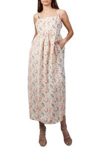 Бесплечее длинное платье Emma в разноцветной комбинации Rebecca Taylor, мультиколор