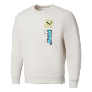 Свитер logo international sportswear sweatshirt 'white' Puma, белый