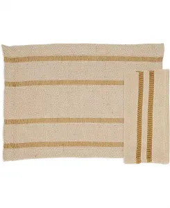 Классические полосатые салфетки и салфетки, набор из 8 шт. Saro Lifestyle, natural