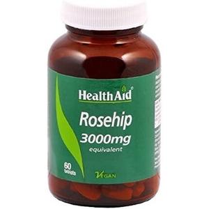 Шиповник Hagebutte, эквивалент 3000 мг, веганские таблетки, 60 шт., Health Aid