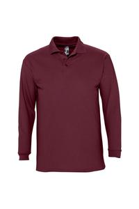 Рубашка поло из хлопка пике с длинными рукавами Winter II SOL'S, красный