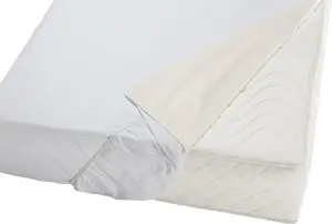 Простыня на резинке водонепроницаемая/кипяченая Prenzlau для кровати с пружинным блоком, белая 90x190 см Erwin Müller