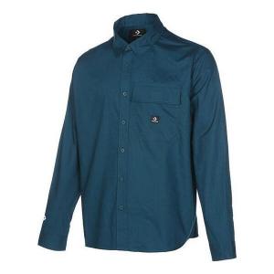 Рубашка woven long sleeve button down shirt 'green' Converse, зеленый