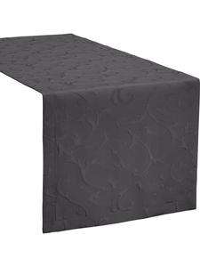 Erwin Müller Жаккардовая скатерть-дорожка из смесовой хлопковой ткани, цвет антрацит, Дюссельдорф