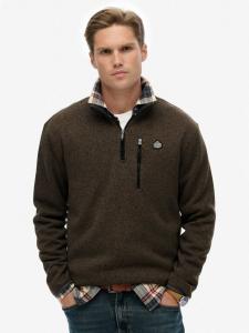 Свитер Storm Fleece с полумолнией Superdry, Olive Green Grit