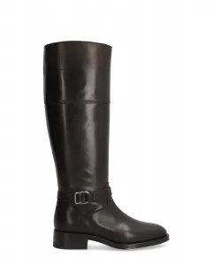 Женские кожаные ботинки Ball Lux с противоскользящей подошвой и застежкой-молнией Alpe, черный