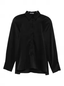 Атласная рубашка David Koma, черный