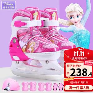 TKH Коньки Disney для женщин, мужчин и детей, фигурные и скоростные, набор Pink Princess с защитой для бедер, размер M