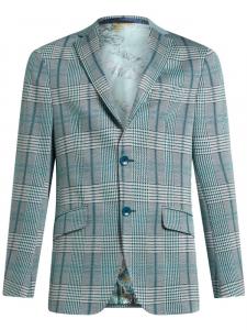 ETRO пиджак в клетку глен, синий