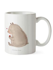 Детская кружка с рисунком медведя и божьей коровки, без слов, белого цвета Mr. & Mrs. Panda