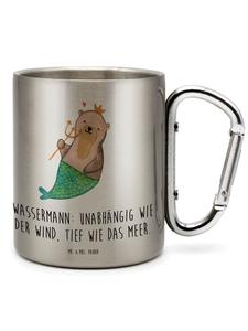 Кружка с надписью Водолей в серебре Mr. & Mrs. Panda