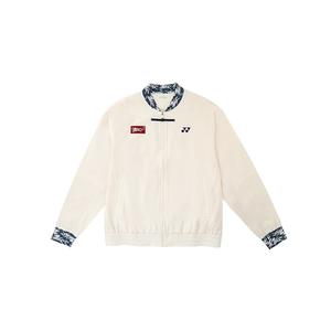 Yonex Куртка унисекс, хаки, бежевые, с бейсбольным воротником, средней жесткости, из мягкого материала