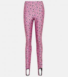 Лыжные брюки со штрипками и принтом Moncler Grenoble из коллаборации с Naj-Oleari 3 MONCLER GENIUS, розовый