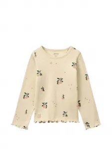 Топ с оборками и принтом Liewood, бежевый