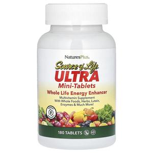 NaturesPlus, Source of Life, Ultra Mini-Tablets, Whole Life Energy Enhancer, 180 таблеток
