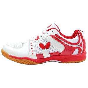 Butterfly Нескользящие и износостойкие функциональные низкие туфли для настольного тенниса унисекс белого и красного цвета