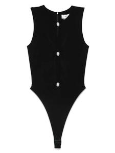 Боди NISSA, украшенный стразами, черный