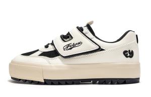 Кеды, скейтборд обувь женская низкая бежевый/черный Feiyue