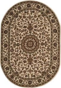 Ковер SAFAVIEH, 229 x 290 см, Classic Collection, овальный, Ivory & Ivory, ручной работы, традиционный восточный, шерстяной, идеален для помещений с высокой проходимостью в гостиной, спальне (CL762A)