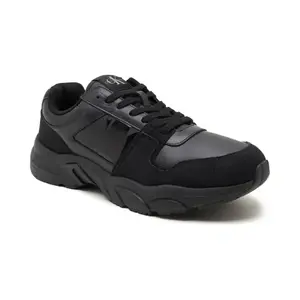 Кожаные кроссовки в стиле ретро на шнуровке для тенниса Calvin Klein, черный