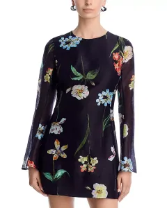 Платье Сюзанны с рукавами-колоколами Leo Lin, черный