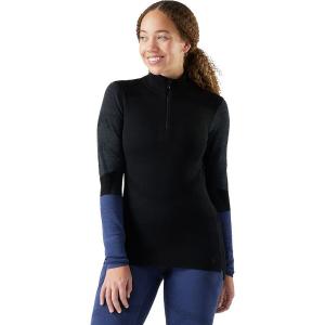 Женская толстовка Intraknit Thermal Merino Colorblock с застежкой-молнией на четверть длины Smartwool Smartwool, Black/Charcoal