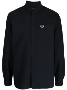 Рубашка оксфорд с вышитым логотипом Fred Perry, синий