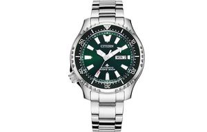 CITIZEN Часы Ecology Drive Collection Mechanical Movement Stainless Steel Strap Watch Unisex Green Dial