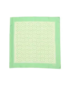 35-дюймовый текстурированный шелковый платок с принтом Signature C COACH, зеленый