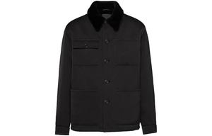 Кожаная куртка мужская черная Prada, черный