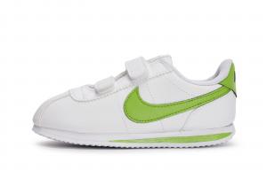 Кроссовки Cortez Basic SL для малышей Nike, белый/зеленый